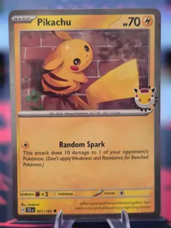 Pikachu 051 /162 Stamped 2026 Pokemon Day 30 Promo TCG With Coin - Image 3
