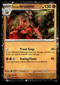 Hisuian Arcanine - (Cosmos Holo) Blister Exclusives 100/167 LP Pokemon TCG - Image 1