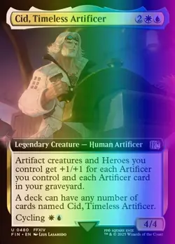 MTG Magic the Gathering Cid, Timeless Artificer (480/772) Final Fantasy NM FOIL - Image 1