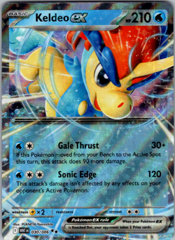 Keldeo ex 030/086 Double Rare Pokemon TCG SV: White Flare NM - Image 1