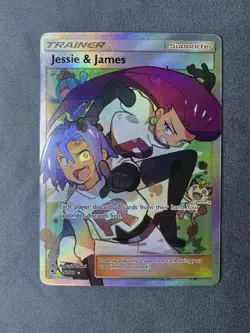 2019 Jesse And James Pokemon TCG Full Art Trainer Card 68/68 Hidden Fates NM - Image 1