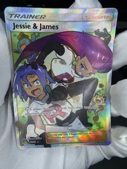 2019 Jesse And James Pokemon TCG Full Art Trainer Card 68/68 Hidden Fates NM - Image 3