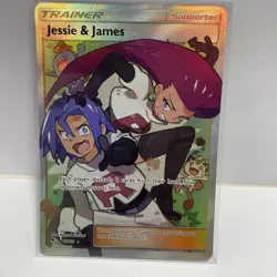 2019 Jesse And James Pokemon TCG Full Art Trainer Card 68/68 Hidden Fates NM - Image 1