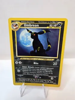 2001 Pokemon Umbreon 13/75 Neo Discovery Holo 1st Edition MP - Image 1