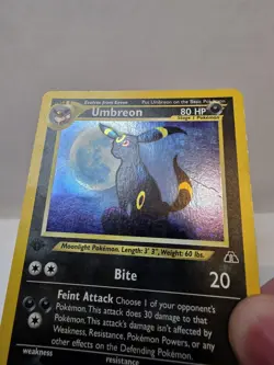 2001 Pokemon Umbreon 13/75 Neo Discovery Holo 1st Edition MP - Image 2