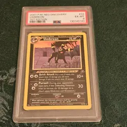 Pokemon Neo Discovery 1st Edition Umbreon #32 2001 PSA 6 - Image 1