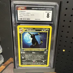 CGC 8 Umbreon 2001 Neo Discovery 13/75 Holo Pokemon Card - Image 1