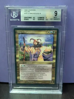 Angus Mackenzie * LEGENDS * ITALIAN * BGS 9 Mint * Magic the Gatherting Mtg Rare - Image 1