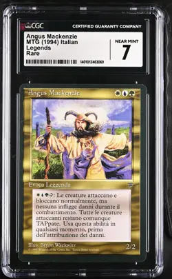 ANGUS MACKENZIE *Italian* Legends Rare Reserved List CGC 7 MTG EDH [Nostalgium] - Image 1