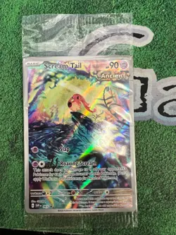 Pokemon SEALED Scream Tail SVP 065 Paradox Rift ETB Full Art Promo Holofoil!! - Image 1