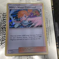 POKEMON Card TCG Misty’s WATER COMMAND 63/68 REVERSE HOLO RARE HIDDEN NM - Image 1