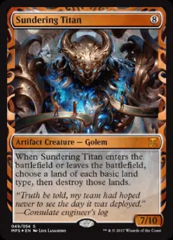 MTG English Sundering Titan NM Foil Kaladesh Inventions - Image 1