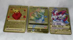 Pokemon Gold Plated Metal Cards - Image 1