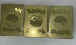 Pokemon Gold Plated Metal Cards - Image 2