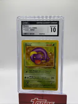 CGC 10 Ekans 46/62 1999 Fossil Pokemon Card Gem Mint - Image 1