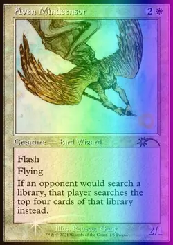 MTG Magic the Gathering Aven Mindcensor (1/9) Love Your LGS 2021 NM FOIL - Image 1