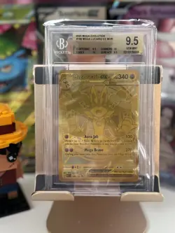 🔥2025 Pokemon Mega Evolution Mega Lucario Ex Gold MHR #188 GEM MINT✨ BGS 9.5 - Image 1