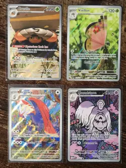 4x Card Rare Illustration Pokemon Lot - Image 1