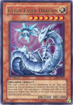 Lightly Played Cyber Laser Dragon - SOI-EN007 - Ultra Rare - 1st Edition - YuGiO - Image 1