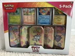 Pokemon TCG Scarlet & Violet 151 Costco 5 Pack Mini Tins Bundle | New & Sealed - Image 1
