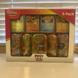 Pokemon TCG Scarlet & Violet 151 Mini Tins Costco Bundle, 5 Pack - Sealed - Image 1