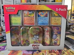 Pokemon TCG Scarlet & Violet 151 Costco 5 Pack Mini Tins Bundle - Image 1