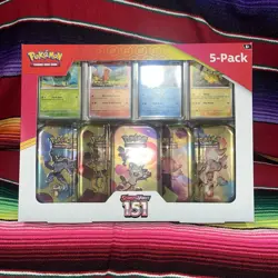 Pokemon TCG Scarlet & Violet 151 Mini Tins Costco Bundle, 5 Pack - Sealed - Image 5