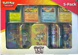 Pokemon TCG Scarlet & Violet 151 Mini Tins Costco Bundle, 5 Pack - Sealed - Image 1