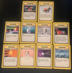 Pokemon Trainer Lot Base Set TCG Vintage WOTC - 10x Trainer Cards - Image 1