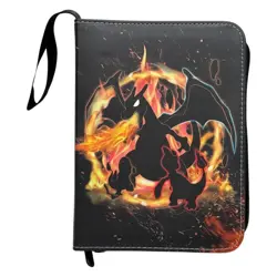 Charizard Card Binder Holds 400 Cards Zipper Storage Case Trading Card Album - Image 1