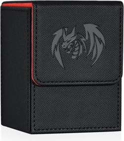 Card Deck Box for Yugioh MTG, 100+ Deck Case with 2 Dividers, PU Leather Storage - Image 1