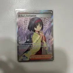 Pokemon TCG Erika's Invitation Scarlet & Violet Holo Ultra Rare Card 196/165 - Image 1