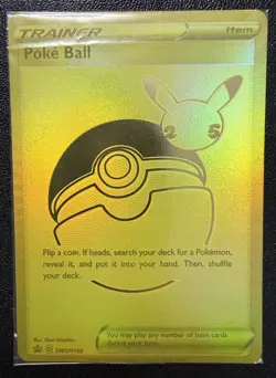 Pokemon Pikachu V SWSH145 & Poke Ball SWSH146 Sealed Celebrations Gold Promos - Image 3