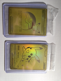 Pokemon Celebrations Pikachu V & PokeBall Gold Promos SWSH145 & SWSH146 - Sealed - Image 1
