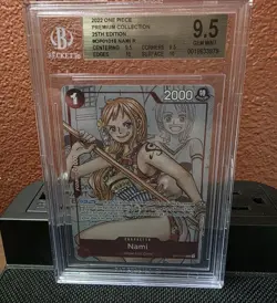 2022 One Piece Nami OP01-016 R Alt Art 25th Anniversary BGS 9.5 English - Image 1
