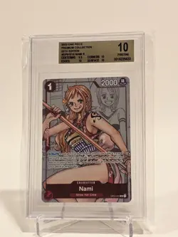 2022 One Piece Nami OP01-016 Alt Art 25th Anniversary BGS 10 Pristine - Image 1