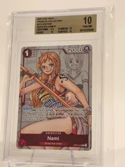 2022 One Piece Nami OP01-016 Alt Art 25th Anniversary BGS 10 Pristine - Image 5