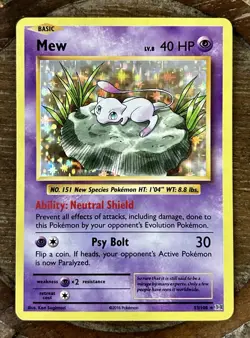 Pokemon TCG Mew Holo Rare 53/108 Evolutions 2016 (LP+) - Image 1