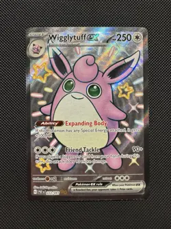 Pokemon TCG Wigglytuff ex 222/091 SV: Paldean Fates Shiny Ultra Rare Near Mint - Image 1