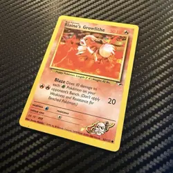 Blaine’s Growlithe 62/132 Pokemon TCG Pokemon Card (MYREF#7) - Image 1