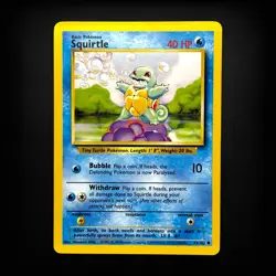 Pokemon TCG Base Set Squirtle #063/102 Common LP - Image 1
