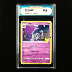 TQG 9.5 MINT+ 2021 Pokemon ENG Lunala 015/025 R - Image 1