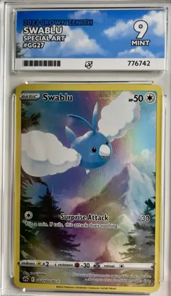 Swablu GG27/GG70 Holo Rare Crown Zenith: Galarian Gallery 2023 Pokemon TCG ACE 9 - Image 1