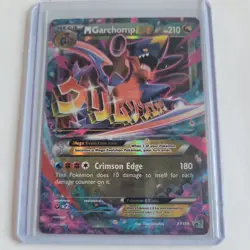 2016 Pokemon Mega M Garchomp EX Holo Black Star Promo Rare XY168 As Is Excellent - Image 1