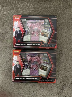 Pokemon TCG Destined Rivals Team Rockets Mewtwo EX Box X2 Brand New Sealed - Image 1