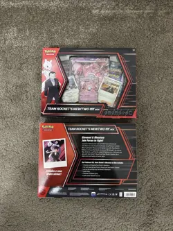 Pokemon TCG Destined Rivals Team Rockets Mewtwo EX Box X2 Brand New Sealed - Image 2