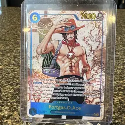Portgas D Ace (Alt Art) Foil Parallel One Piece Carry On His Will OP13-119 SEC - Image 1