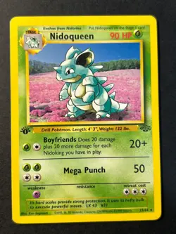 Nidoqueen 23/64 1st Edition Jungle Rare - WOTC Pokemon Card MP - Image 1