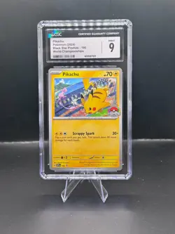 Pokemon Pikachu SVP190 S&V World Championship 2024 Promo CGC 9 - Image 1
