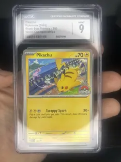 Pokemon Pikachu SVP190 S&V World Championship 2024 Promo CGC 9 - Image 1